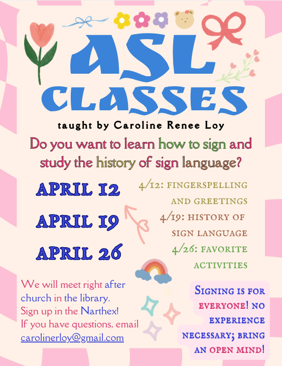 ASL Sign language class by Caroline Loy